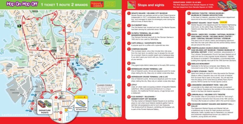 Helsinki: City Sightseeing Hop-On Hop-Off Bus Tour - Key Points