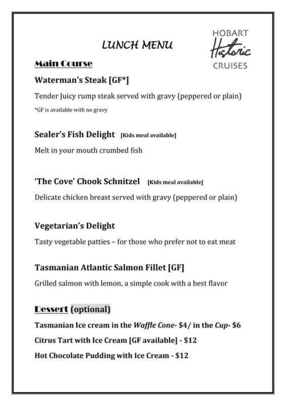 Hobart: Historic Lunch Cruise - Practical Tips for Travelers