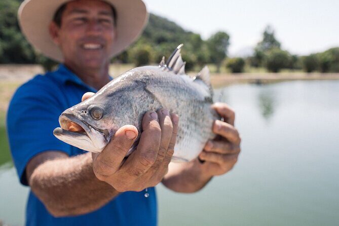 Hook-A-Barra Fishing and Farm Activity - Harvesting and Catching Barramundi