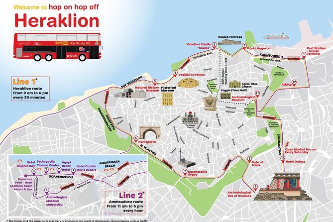 Hop-On Hop-Off Sightseeing Bus Tour in Heraklion - Frequently Asked Questions
