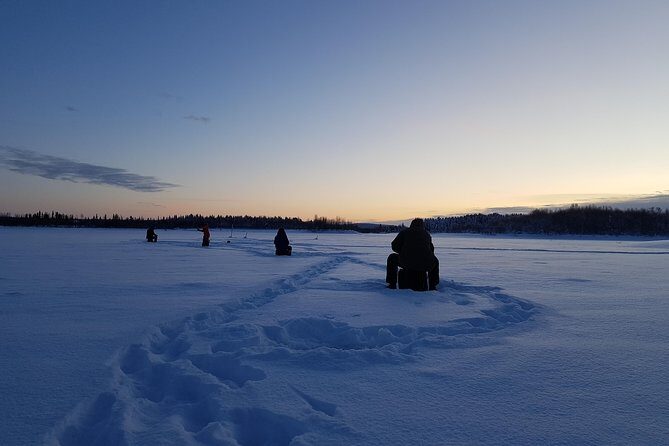 Ice fishing by car with hot beverages at Pyhä-Luosto - Discover the Charm of Ice Fishing by Car at Pyhä-Luosto