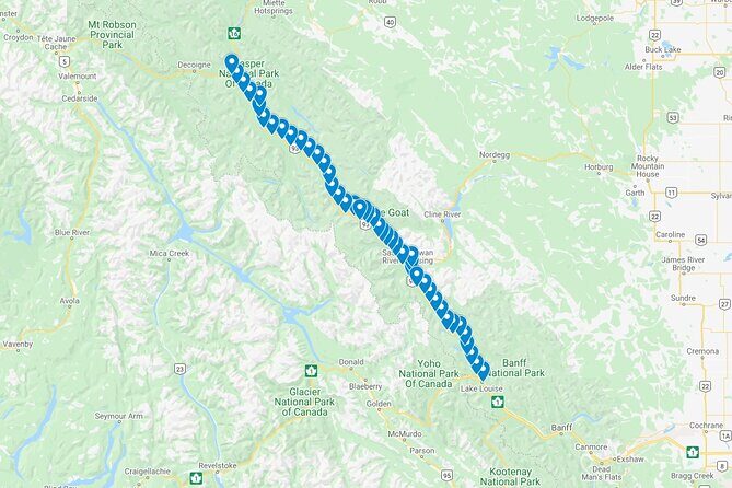 Icefields Parkway: a Smartphone Audio Driving Tour - Key Points