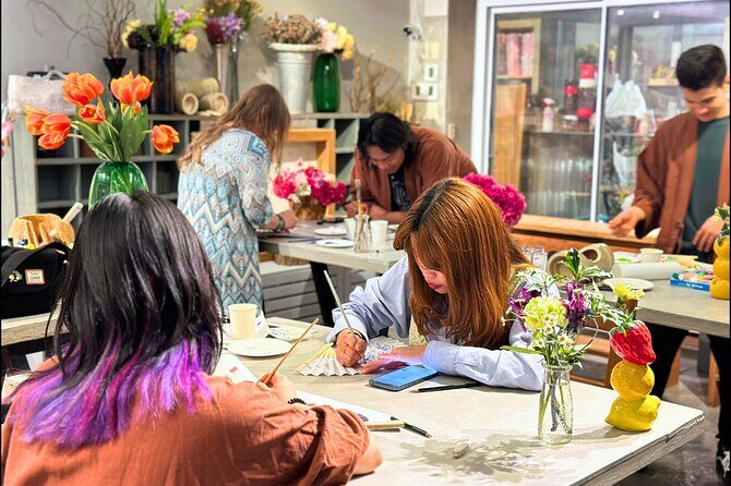Japanese Fan Painting Workshop ~ in a Tokyo Flower Shop - The Sum Up