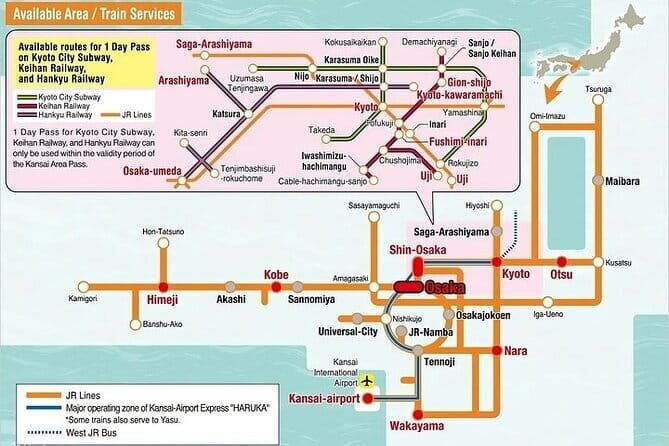 JR West Kansai Area Pass 4 Day Pass - FAQ