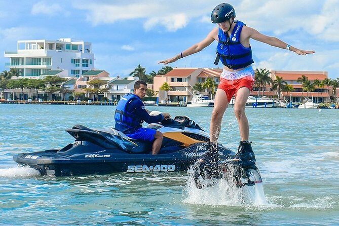 Jump in the air like a dolphin with the Flyboard extreme activity in Cancun - The Sum Up