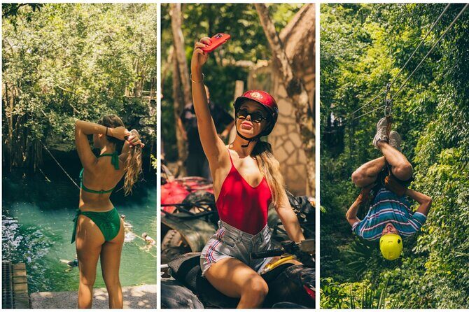 Jungle FUN ATV Zipline and Cenote Dive - Key Points