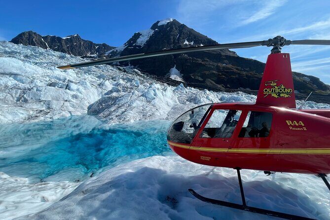 Knik Glacier Helicopter Flight-90 Mins-1 Landing-Anchorage Area - Landing on the Glacier: Touching the Ice