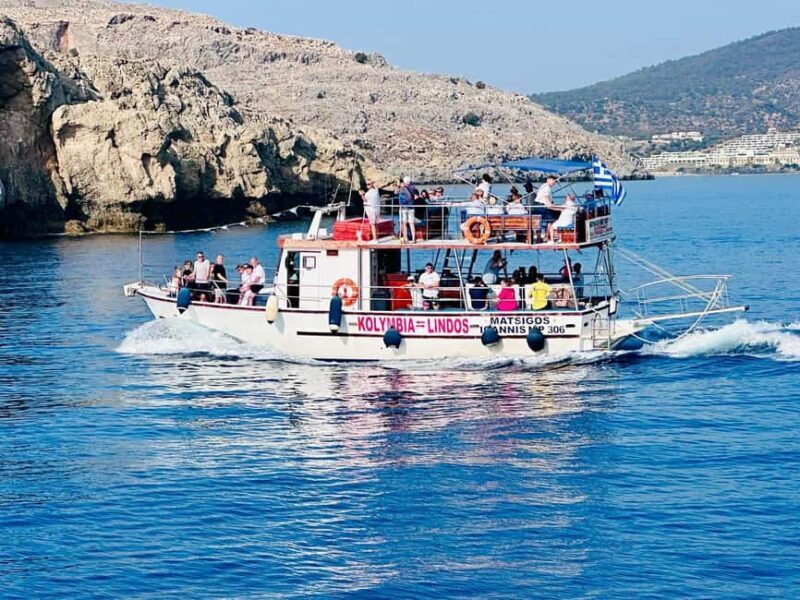 Kolymbia: Day Cruise to Lindos with 2 swimming stops - Key Points