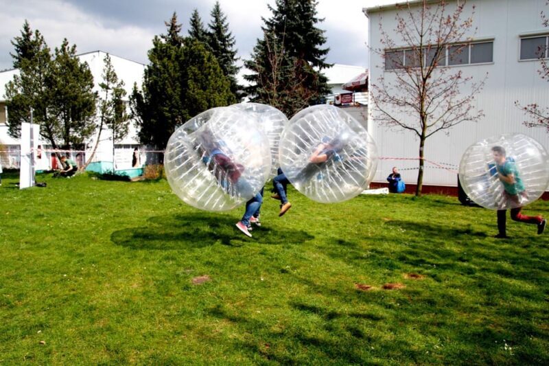 Krakow: 1-hour Bubble Football Game - Key Points