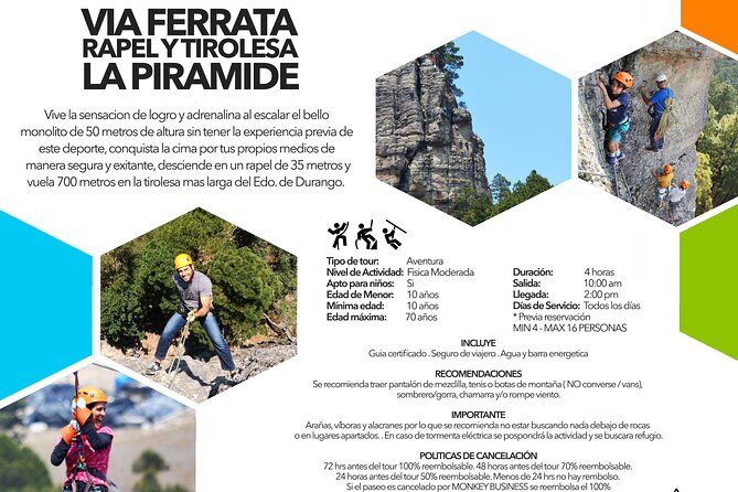 La Pirámide Park // VIA FERRATA, RAPPEL, ZIPLINE - Introduction