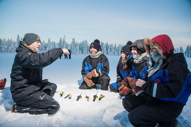 Lappish Lunch Break -Snowmobiling, ice fishing and tasty food - Key Points