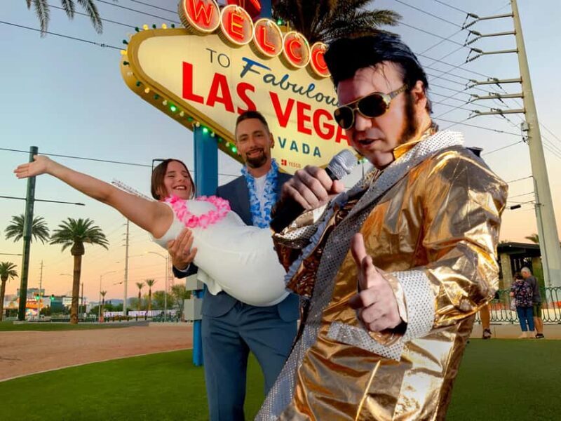 Las Vegas: Gold Elvis Vow Renewal or Wedding at Welcome Sign - Final Verdict