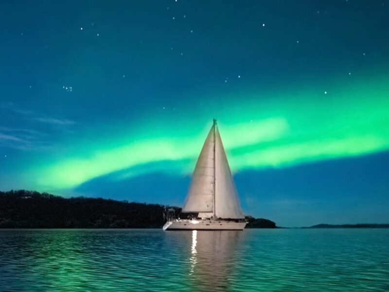Late night sailing with northern light chase - An Authentic Night Under the Stars and Aurora in Norway