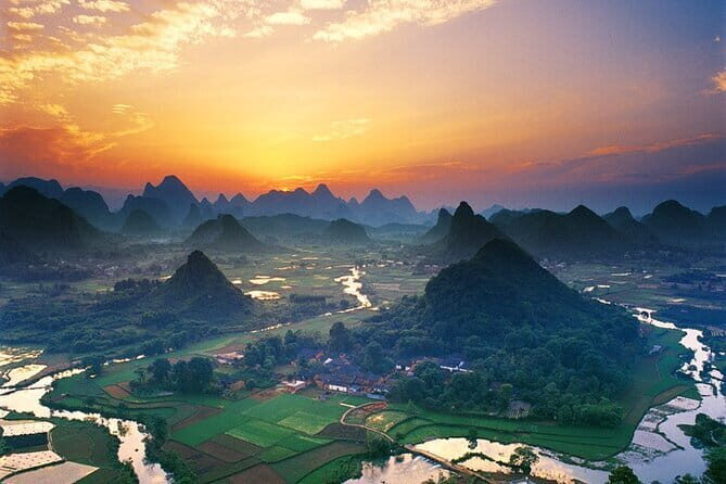 Li River Cruise Yulong River Bamboo Rafting Sunset Day Tour - Key Points