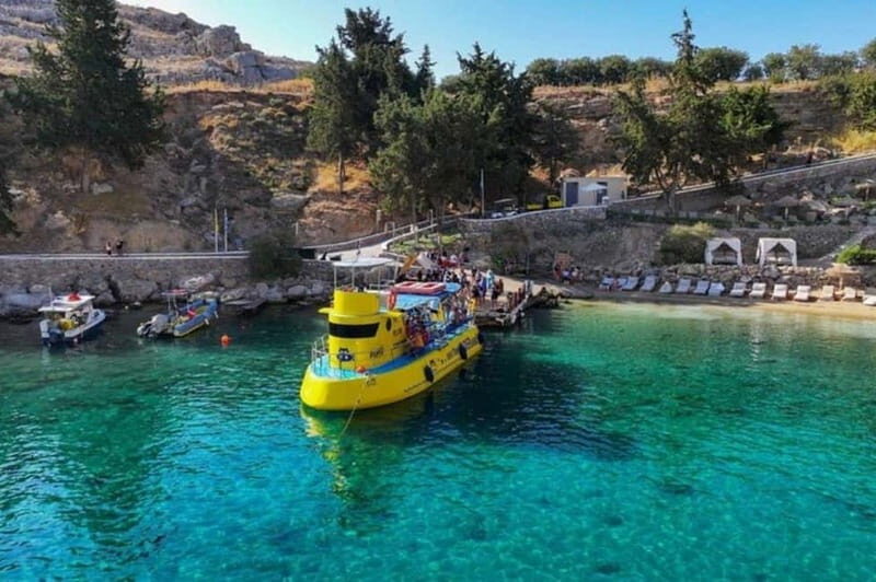Lindos: 3Hour Hippo Submarine with Swim Stop at Navarone Bay - Key Points