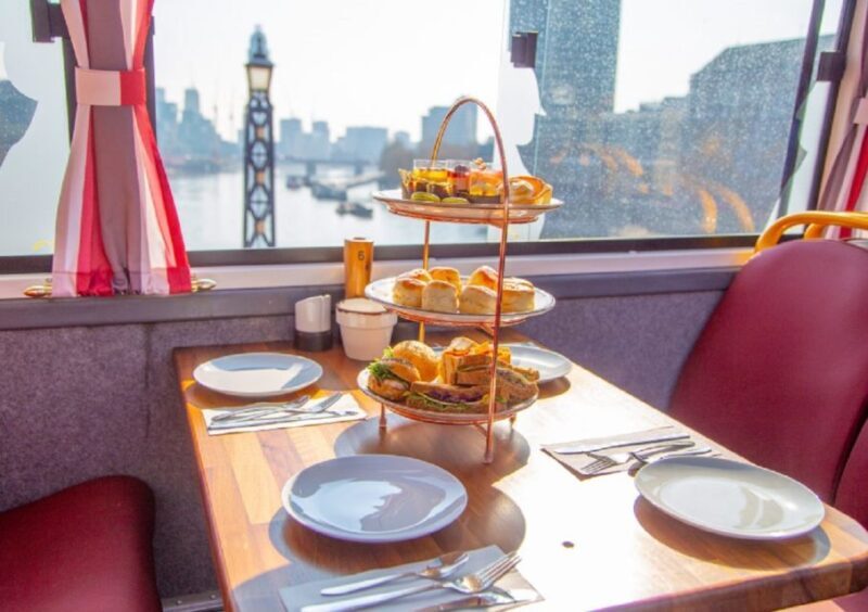 London: Afternoon Tea Bus with a Glass of Prosecco - Key Points