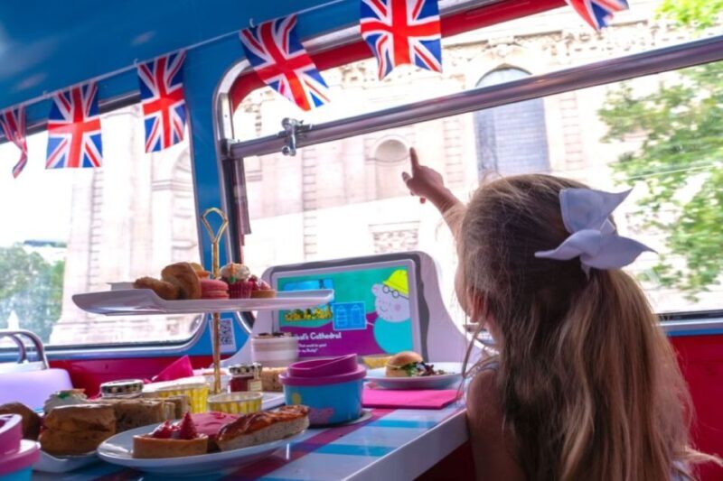 London: Peppa Pig Afternoon Tea Bus Tour with Audio Guide - The Food and Drink: British Classics on Board