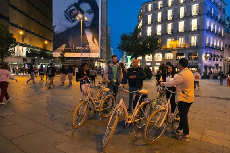 Madrid by Night: Vintage Bike Tour Highlights/Optional Tapas - Key Points