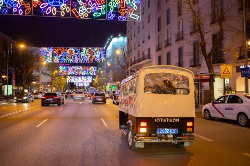 Madrid: Private Christmas Lights Tour by Eco Tuk-Tuk - Key Points