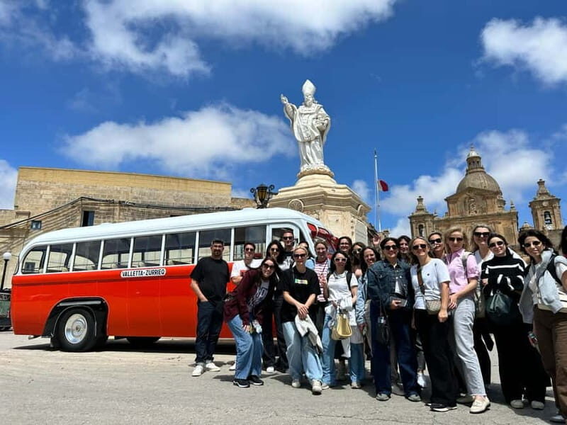 Malta: 5 hr Vintage Bus Tour - Mdina & Blue Grotto inc. food - What Could Be Better