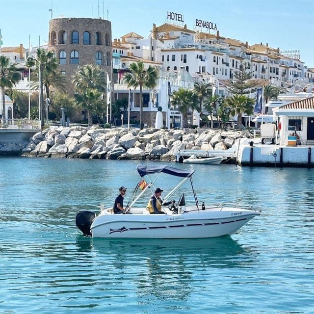 Marbella: Boat Rental drive yourself with Dolphin Sighting - An Authentic Marbella Coastal Experience on the Water