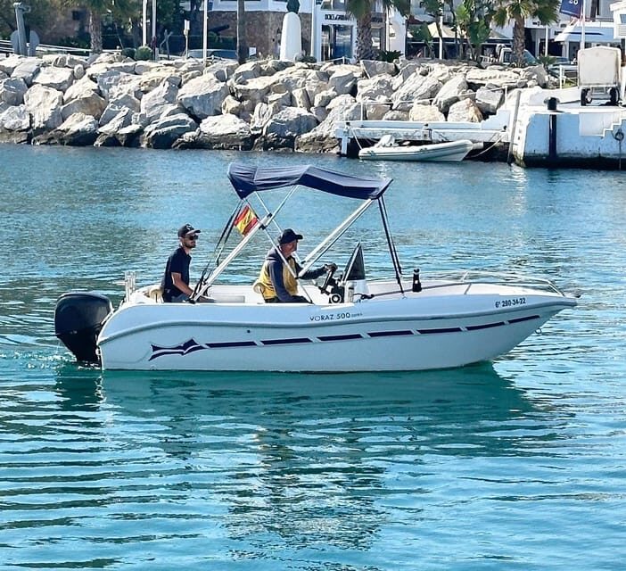 Marbella: Boat Rental drive yourself with Dolphin Sighting - The Itinerary and Highlights