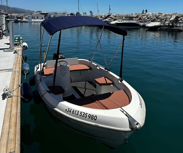 Marbella: Puerto Banús Boat Rental with No License Needed - Key Points