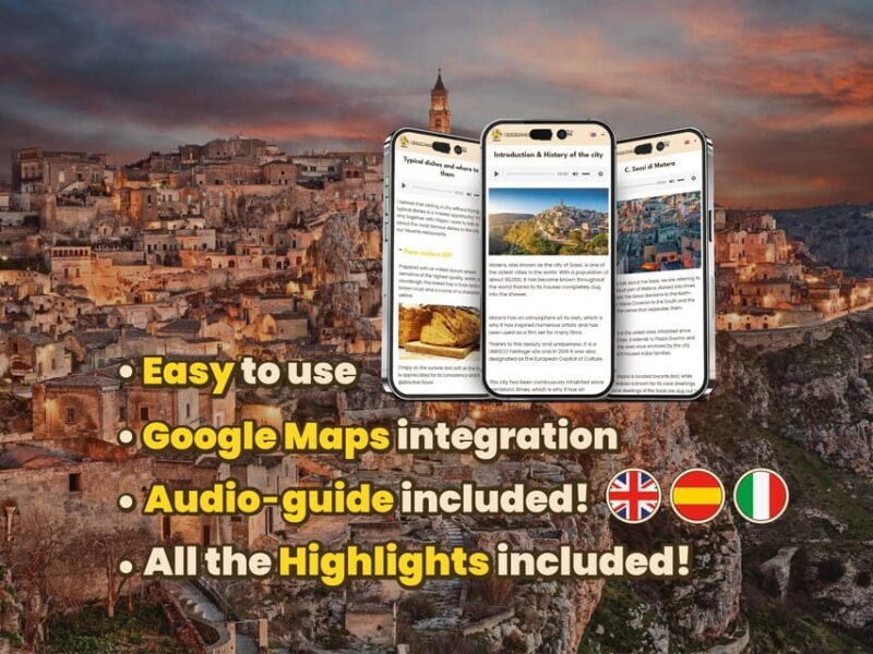 Matera: Digital guide made with a Local guide for your tour - Key Points