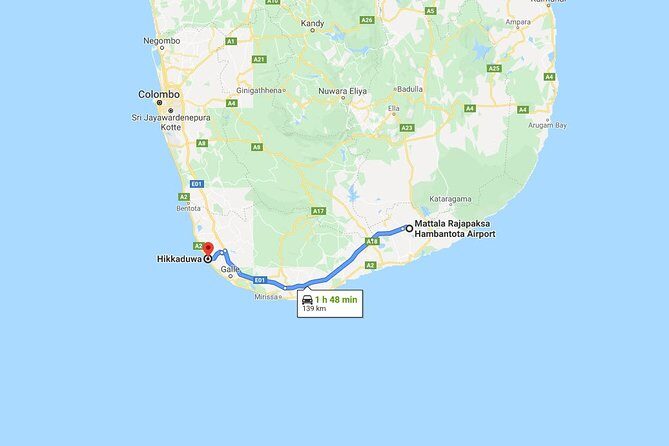 Mattala (HRI) Airport to Hikkaduwa City Private Transfer - FAQ