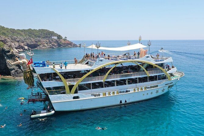 Mega Star Yacht Tour with Lunch, Foam Party & Transfer From Belek - Key Points