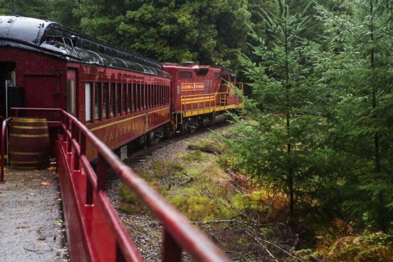 Mendocino County: Skunk Train Wolf Tree Turn Train Ride - FAQ
