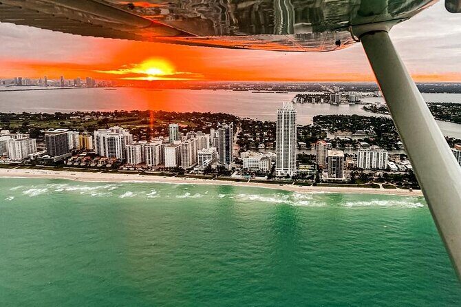 Miami: Romantic Sunset Private Airplane Tour with Free Champagne - Key Points