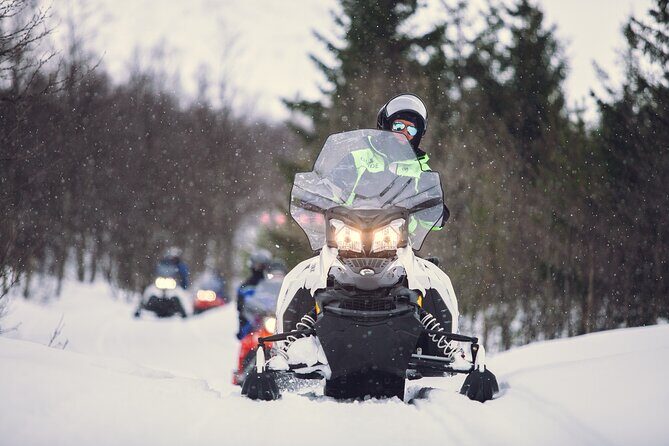 Midday Snowmobiling in Camp Tamok with Guide - Key Points