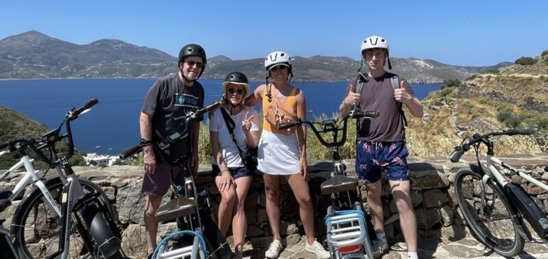 Milos: Half day electric bike tour with Sarakiniko beach - Climbing to Plaka