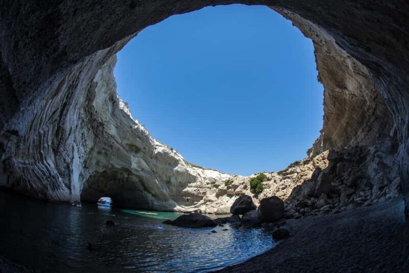 Milos: Kleftiko Half Day Catamaran Cruise with Lunch - Key Points