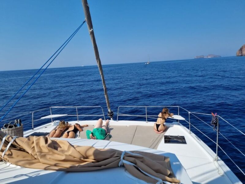 Milos: Kleftiko & Poliegos Catamaran Trip with Meal & Drinks - FAQ