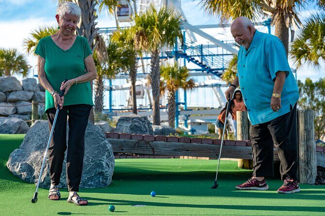 Mini Golf beneath SkyWheel Panama City Beach - An Engaging Mini Golf Adventure with a View