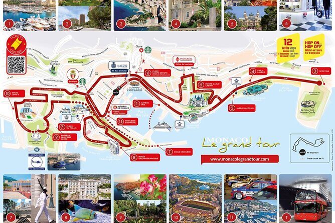 Monaco Hop on Hop Off Sightseeing Bus Tour - Detailed Breakdown of Stops and Sights
