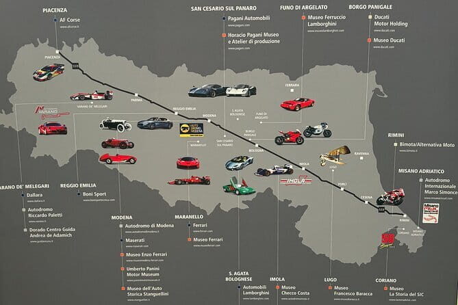 Motor Valley from Florence: Ducati,Lambo,Pagani&Ferrari+Food&Wine - A Detailed Look at the Motor Valley Tour from Florence