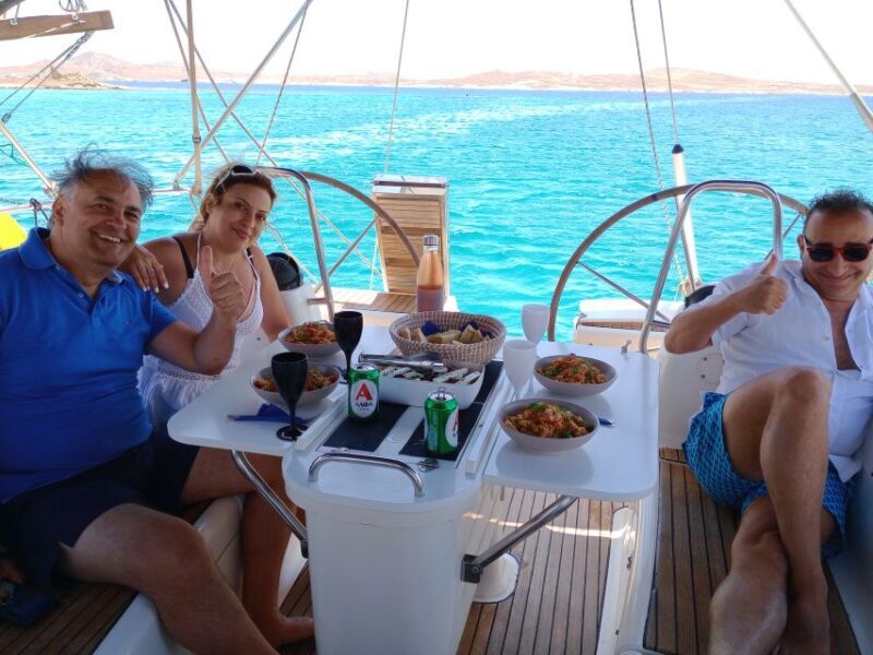 Mykonos: Delos and Rhenia Cruise with Swim and Greek Meal - FAQ