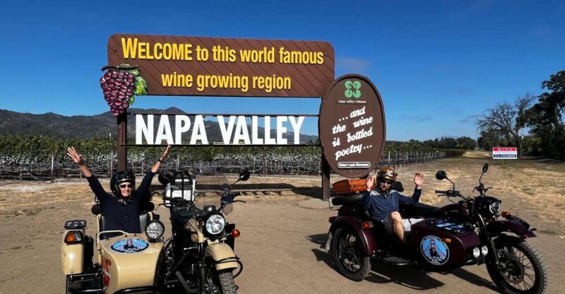 Napa Valley: Napa Valley Guided Sidecar Tour with 3 Wineries - Detailed Breakdown of the Itinerary