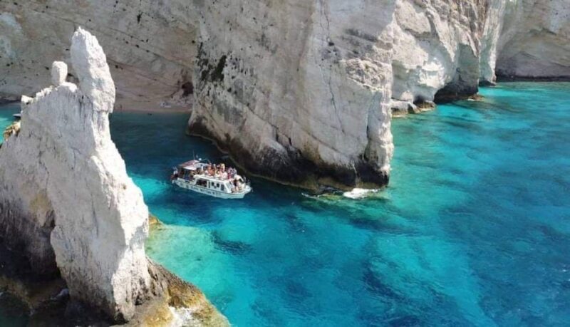 Navagio bay White Beach West Coast Porto Vromi Anafonitria - Stop 3: Sfogio Beach