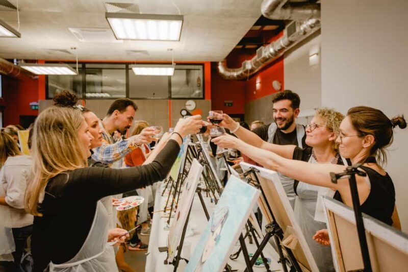 Neon Paint - Painting and Wine in the Dark in Krakow - The Food and Social Aspect