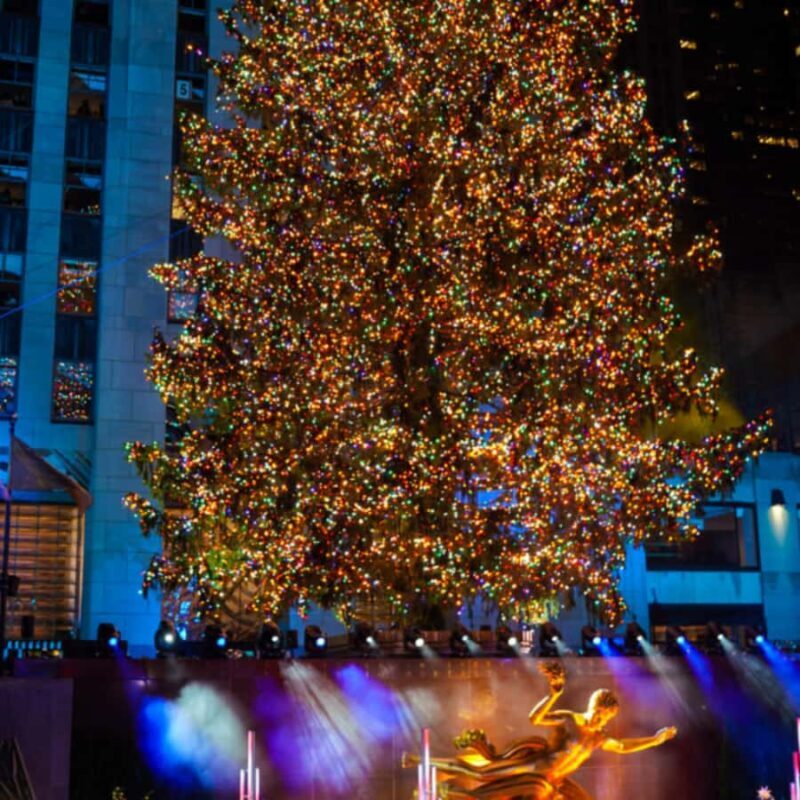 NYC Christmas Magic: Rockefeller Tree & Lights Rickshaw Ride - The Empire State Building & Fifth Avenue’s Holiday Displays
