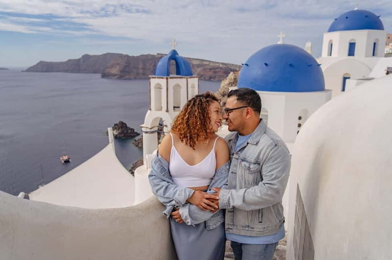 Oia: Couple Photoshoot Seprate Entrance to Blue Dome - Why Choose This Private Photoshoot in Santorini?