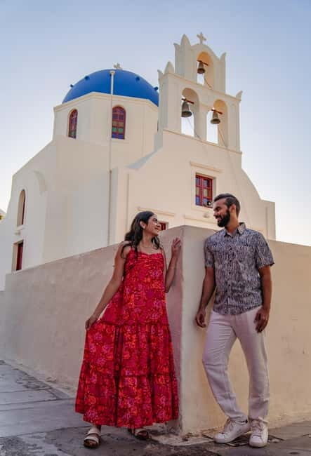Oia: Couple Photoshoot Seprate Entrance to Blue Dome - What’s Included and What’s Not?