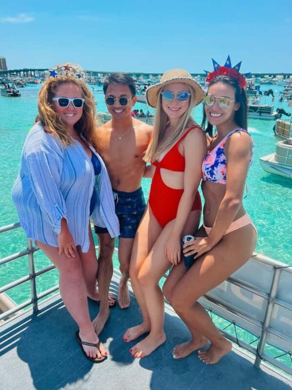 Okaloosa Island: 3 Slides Double Decker Pontoon Boat Rental - Key Points