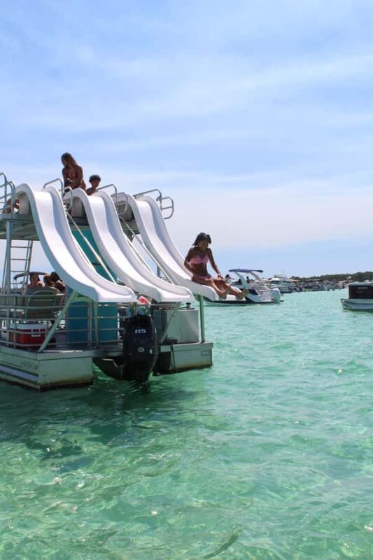 Okaloosa Island: 3 Slides Double Decker Pontoon Boat Rental - What the Itinerary Looks Like