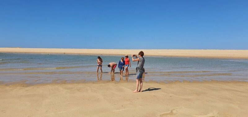 Olhão:5h ride 3 stops on the beaches and islands Ria Formosa - Key Points