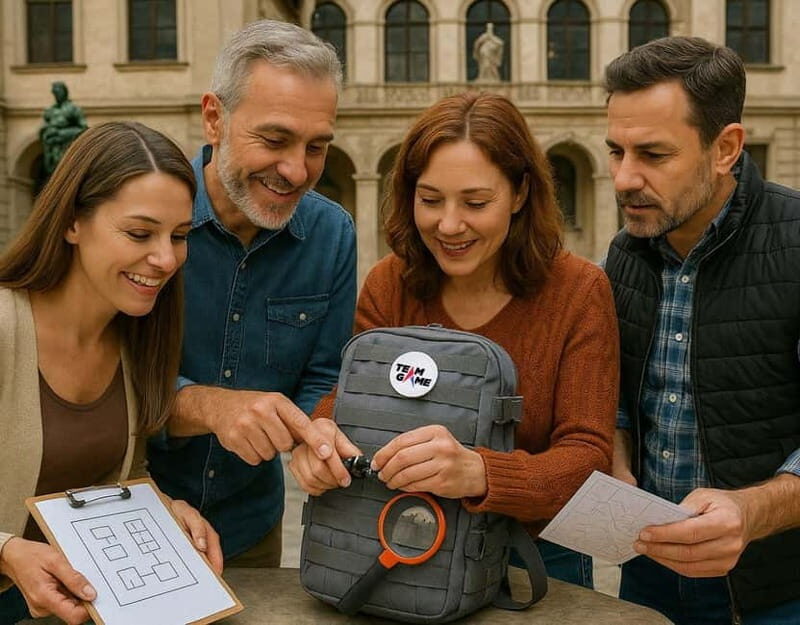 Outdoor Escape Game with puzzle backpack Augsburg: The Merchant's Seal - Key Points